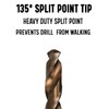 Drill America D/ASTCO36P12 #36 Cobalt Heavy Duty Split Point Stub