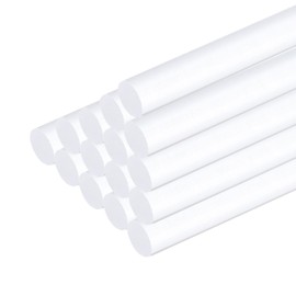 QUARKZMAN Pack of 15 Acrylic Plastic Round Rods 6 mm x 300 mm PMMA Acrylic Plastic Rod Transparent Acrylic Rods for DIY Handmade Crafts Lighting Garden Decorations - 1/4 Inch x 12 Inch