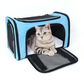 Mile High Life | Outdoor Travel Pet Carrier | Kitty Puppy Cat Carriers | Collapsible Dog Carrier for Small Medium Dogs | Cat Crates w Breathable Mesh with Soft-Sided