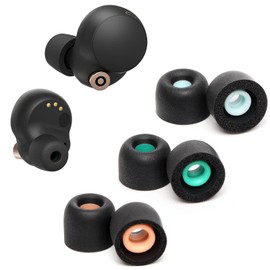 Memory Foam Eartips Ear Buds for Sony WF-1000XM4, Ear Tips Replacement Sony Ear Piece Foam Tips for WF-1000XM4 Fit Charging Case(Matt Surface, 3 Pairs, SML)