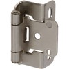 DecoBasics Brushed Nickel Cabinet Hinges for Kitchen Cabinets (1 Pair