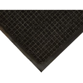 Genuine Joe Indoor/Outdoor Mat, Rubber Cleated Backing, 4 by 6-Feet, Charcoal