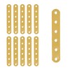 T Tulead Straight Flat Brackets Iron Mending Plates Golden, 4.53"x0.7"x0.06",