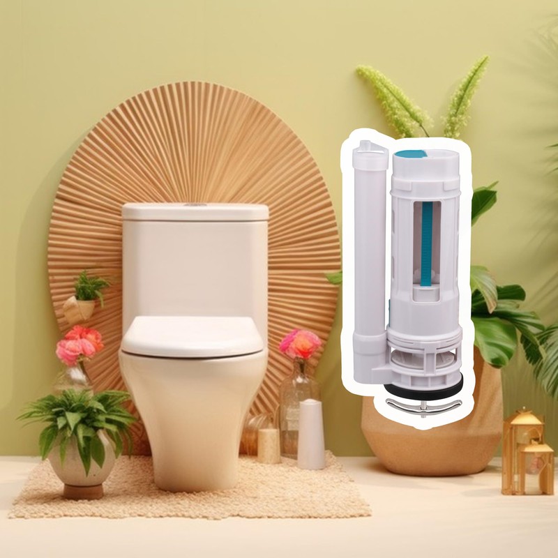 Mxfans ABS Toilet Cistern Dual Flush Push Button Valve 9.84inch