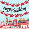 Crab Happy Birthday Banners 3Pcs Crab Birthday Party Decorations Crab