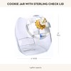 MACKENZIE-CHILDS Cookie Jar with Enamel Lid, Large Glass Treat Jar