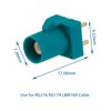 Vecys Fakra Z Male Crimp Connector Fakra Z Male Waterblue