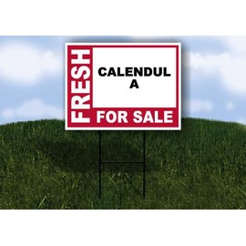 CALENDULA Fresh For Sale Pink 1 Double Sided 18x24 in Yard Road Sign w/stand