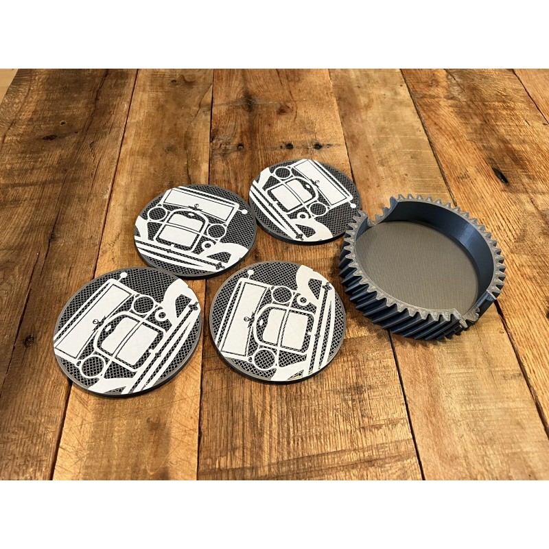 Custom Designed Model A Ford Antique Car 3d printed Coaster