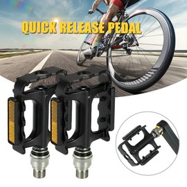 HUIOP bike quick release pedal, Bike Quick Release Pedals MTB Bike Bicycle Cycling Platform Pedal with Pedal Extender Adapter