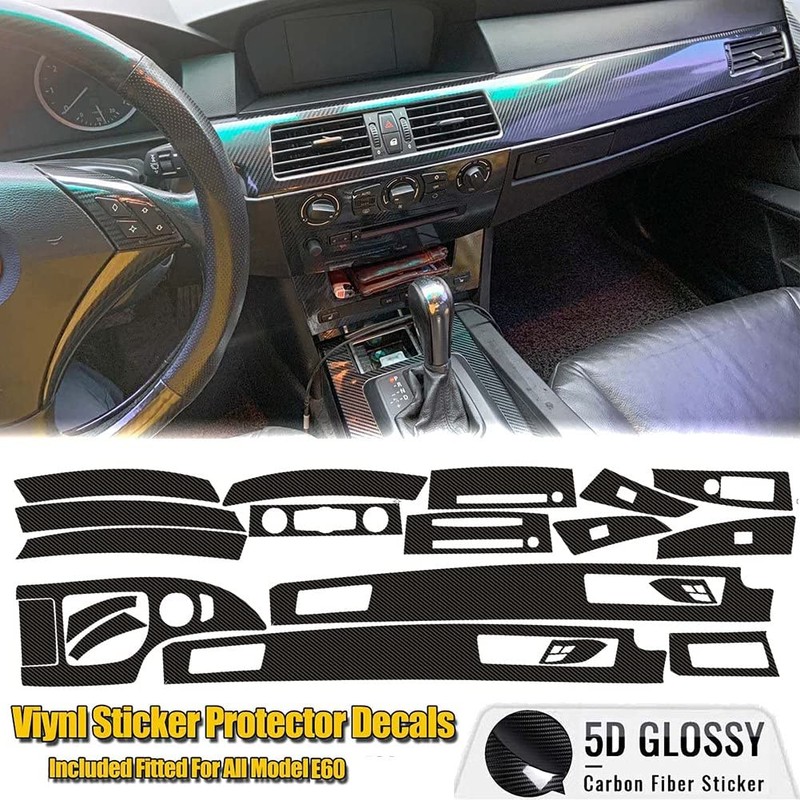 Dropfree Interior Trim Protection Film Decoration 5D Carbon Fibre Vinyl