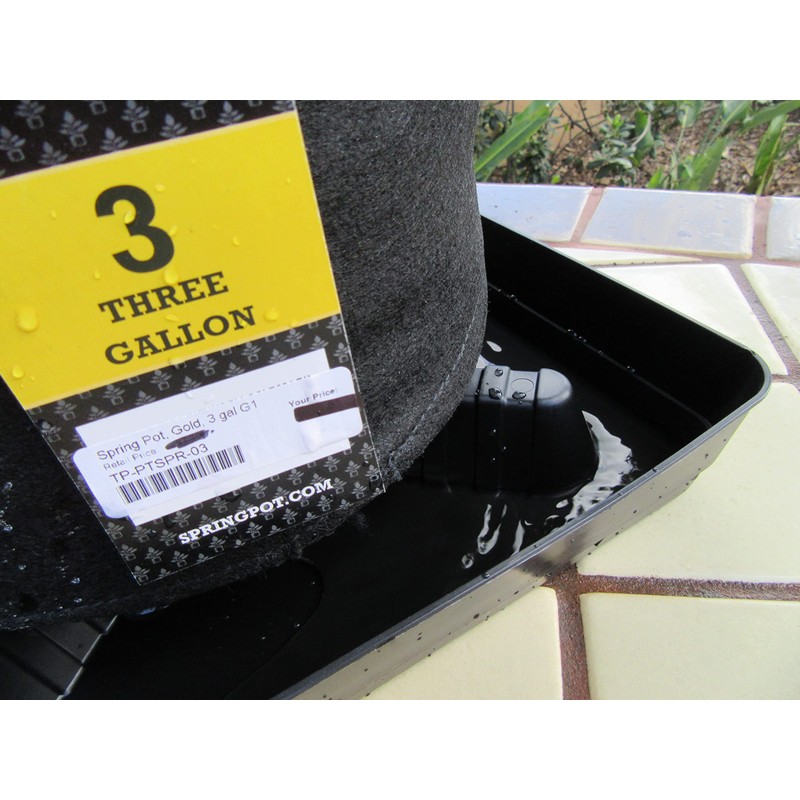 Square Plant Saucer Plastic Plant Trays with Plant Riser Pot