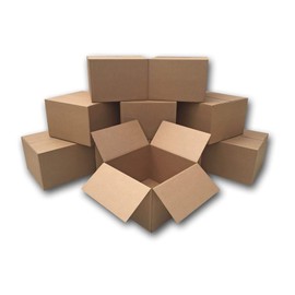 uBoxes Extra Large (Pack of 5) 23x23x16" Standard Corrugated Moving Box", brown corrugated