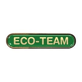 Eco Team Green Gel Domed School Bar Badge