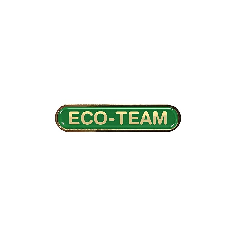 Eco Team Green Gel Domed School Bar Badge