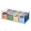 iDesign Crisp BPA-Free Plastic Stackable Tea Bag Organizer for Kitchen