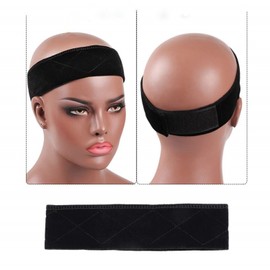 koskusder 2 Pcs Black Wig Grip Band for Keeping Wigs in Place with 4 Pcs Black Stocking Wig Caps Nylon Dome Mesh Wig Caps for Women Non Slip Headbands for Girls
