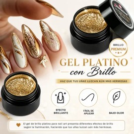 Gel Platinium Decoracion Uñas Gel Esmalte Semipermanentes 4c                                                                                          