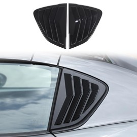 Rear Side Window Louvers Cover Trim Compatible with Mazda MX-5 Miata RF 2016-2024，ABS Car Window Scoop Louvers Cover Trim ，Air Vent Scoop Shades Cover Blinds (Piano Black)