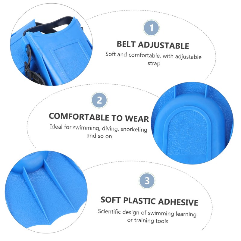 Kisangel 2pcs Swimming Fins Adjustable Diving Flippers Lightweight Snorkeling Training