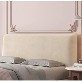 APTBJKUiU Double Headboard Cover, Stretch Double Bed Headboard Cover, 360° Full Border, Compatible with a Variety of Headboards, Beige 180 cm (Applies to Headboards 71-79 inches)