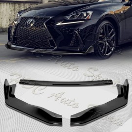 HDC Autosports For 2017-2020 Lexus IS-Series AR-Style Painted Black Front Bumper Lip Spoiler