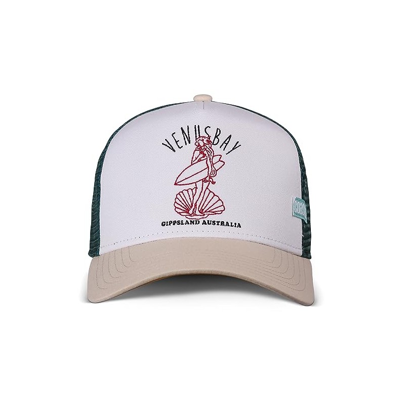 Coastal Venus Bay White Trucker Cap, HFT-Venusbay-White-#33466