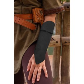 HOEACXY Medieval Bracers for Women Elf Witch Arm Guards Costume Accessories Elven Bracers Renaissance Faire, Black, common