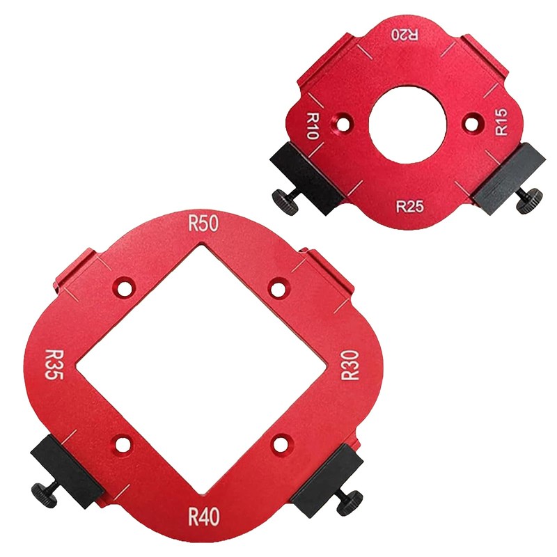 2 Pieces Radius Jig Router Templates Stencils Corner 4 in