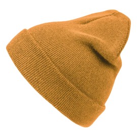 noTrash2003 Warm Double Knit Beanie Hat with Envelope Soft Acrylic - Reach Certified Beanie Hat Winter Hat Women's Hat Men's Hat, Mustard