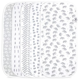 Baby Burp Cloths - Double Layered Top Layer 100% Cotton and Bottom Layer 100% Polyester Fleece Absorbent Burping Cloth Extra Absorbent Baby Burp Cloth Extra Soft for Boys and Girls