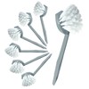 Pack of 7 Plastic Dish Brush Set with Firm Bristles