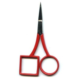 Kelmscott Designs 3.75"Circle Square Scissors (Red)