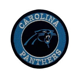Unbranded Carolina Panthers Round 3" Patch Iron on