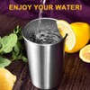 Modixun 4Pcs Premium Stainless Steel Cups, Stackable Pint Drinking Cups,