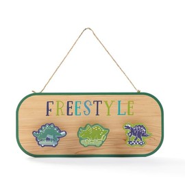 eBoutik - Fun Bedroom Kids Dinosaur Wall Hooks - 3 Playful Dino Wooden Coat Hanger for Nursery, Bedroom Playroom etc - Sturdy Wooden Piece Perfect for Hanging Coats, Bags, or Hats
