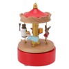 Christmas Music Box Wood Carousel Delicate Clockwork Musical Box Decoration