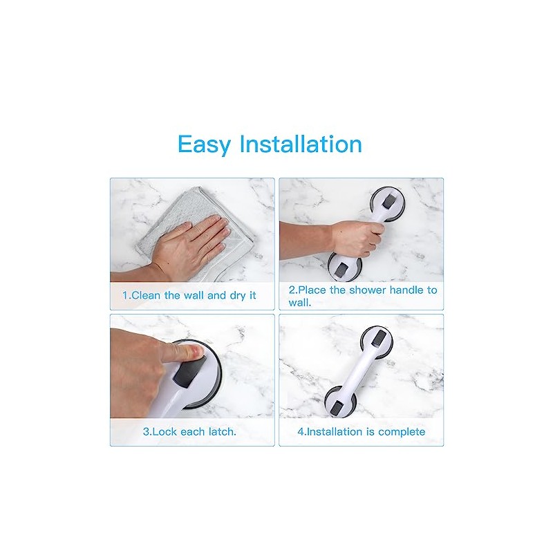 12 inch Suction Bathroom Grab Rails, Happybase 2pcs Hand Rail
