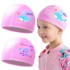 Children's Swimming Caps, Pack of 2, Elastic Swimming Cap with