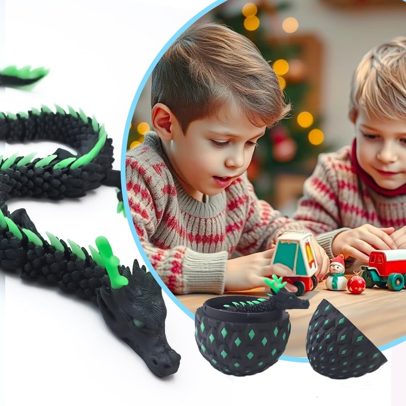 3D Printed Dragon Eggs with Dragon Inside,3D Printed Fidget Animals,Glow
