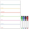 TMS A4 Magnetic Weekly Planner and Dry Wipe Pens, Small