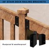 Mordx 2Pair 30° Stair Stainless Steel Deck Railing Brackets for