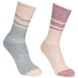 Trespass Womens Walking Socks Anti Blister Tacter Inner Lining 2 Pack Hadley