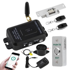 YiToo WiFi Tuya Access Control Fail-Secure Electric Strike Door Lock Kit System Gate Remote Control Opener Smartphone APP Control NO Mode