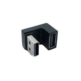 SYSTEM-S USB 3.0 Adapter Type A Male to Female U Turn 180° Angle in Black