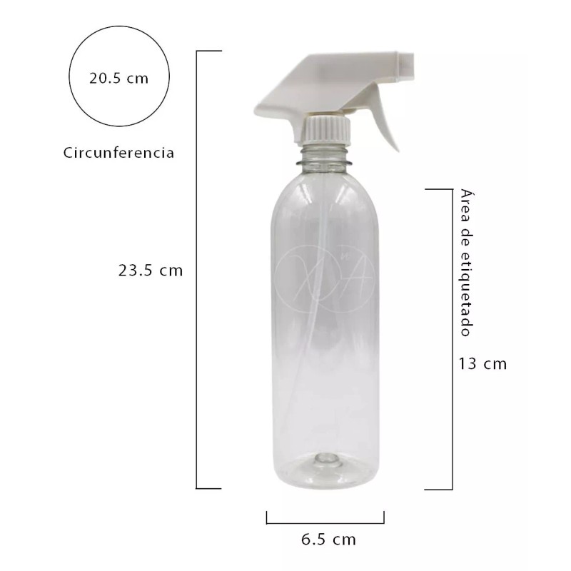 Xena 6 Botella Plastico Con Atomizador Rociador De Agua 500