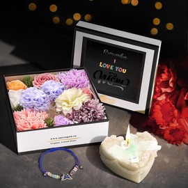 Once Upon A Time Happy Birthday Gift Box Set for Mom, Scented Candles Gifts Set for mother, Soy Candle Birthday Gifts, Unique Gift Ideas for Women Bath Spa Meditation Candles K0002 - Colour: serene devotion(Vanilla cupcake)