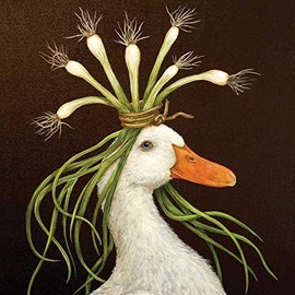 Set of 20 Individual Decoupage Paper Party Lunch Napkins Goose with Crown Watercolor Decor Luncheon Beverage Napkin for a Birthday, Holiday, Wedding, Cocktail Party