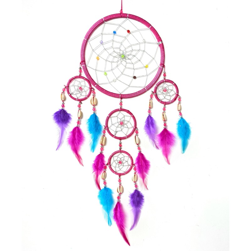 BRILLIANT GIFTS TRADITIONAL PINK PURPLE DREAM CATCHER (single top)