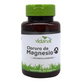 Vidanat Cloruro de Magnesio 30 Cápsulas – Suplemento Alimenticio de Origen Natural